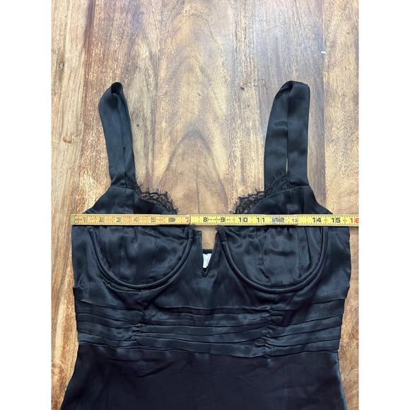 NWT ASTR the Label Women's Black Alva Ruched Sweetheart Sheath Midi Dress Size L - Picture 10 of 11